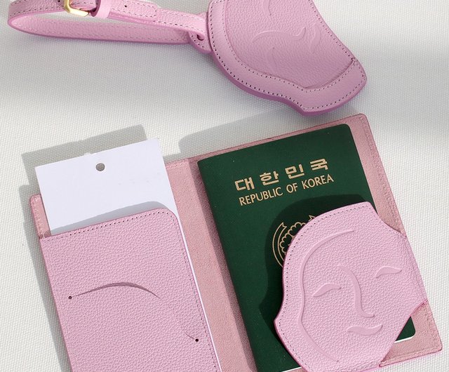 天然牛革 'Silla's smile' パスポートウォレット - ショップ