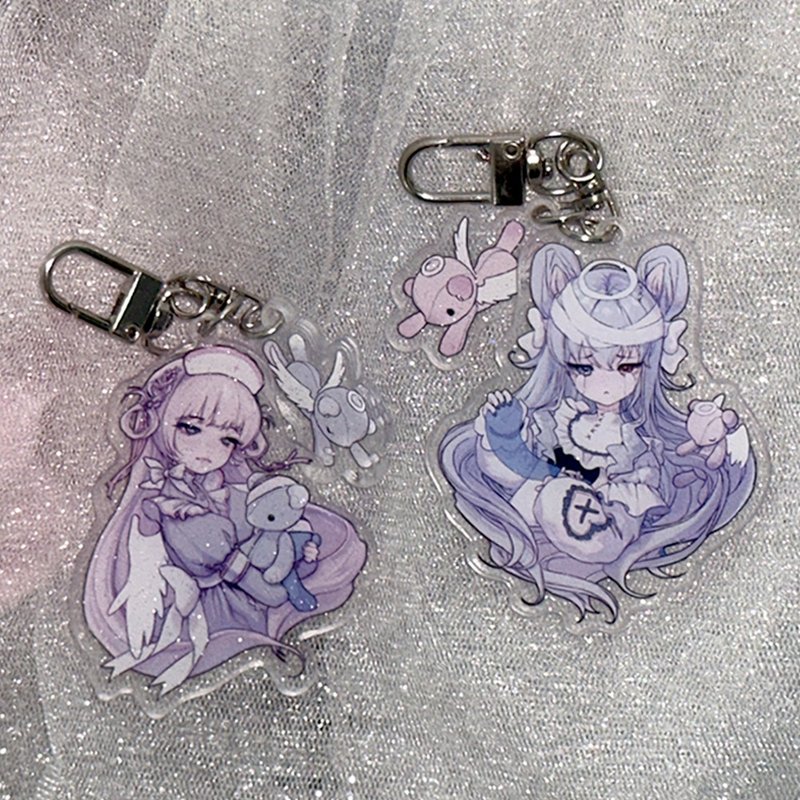 Dreamy mood Epoxy Keychain - Keychains - Plastic Blue