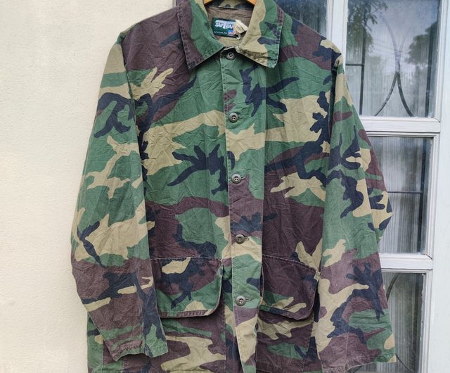 Vintage 80s SAFTBAK Lightweights Woodland Camouflage Field Hunting