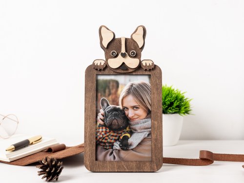 Mr.Carpenter Store Custom French bulldog frame Personalized home decor for dog mom & dad Pet decor