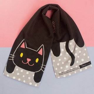 Illustrator Towel: Colorful World Series Black Cat Brothers