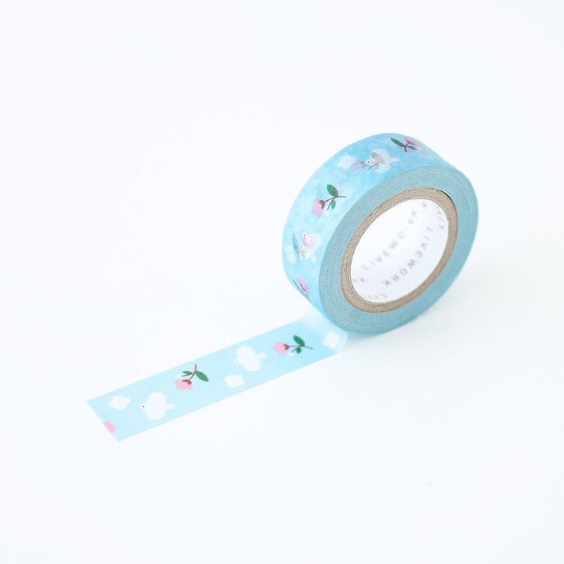 livework-Piyo paper tape (single) - April sky, LWK53268 - Washi Tape - Paper Blue