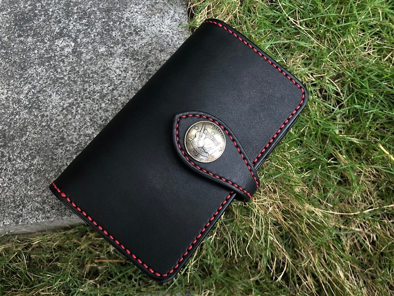 A7 six-hole loose-leaf buckle strap notebook vegetable tanned leather - สมุดบันทึก/สมุดปฏิทิน - หนังแท้ 