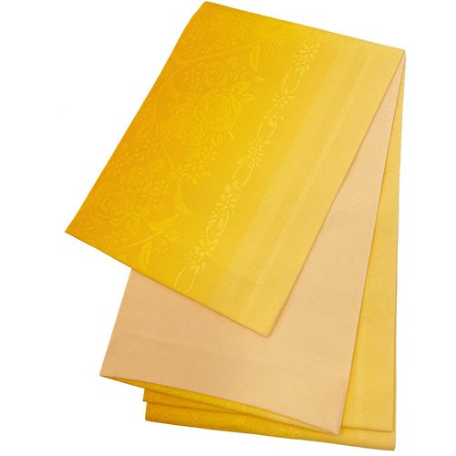 fuukakimono 女性 腰封 和服腰帶 小袋帯 半幅帯 日本製 黄色 漸層 28