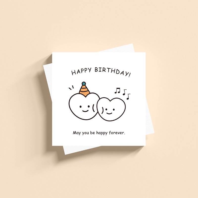 Birthday card universal card smiley face card - การ์ด/โปสการ์ด - กระดาษ 
