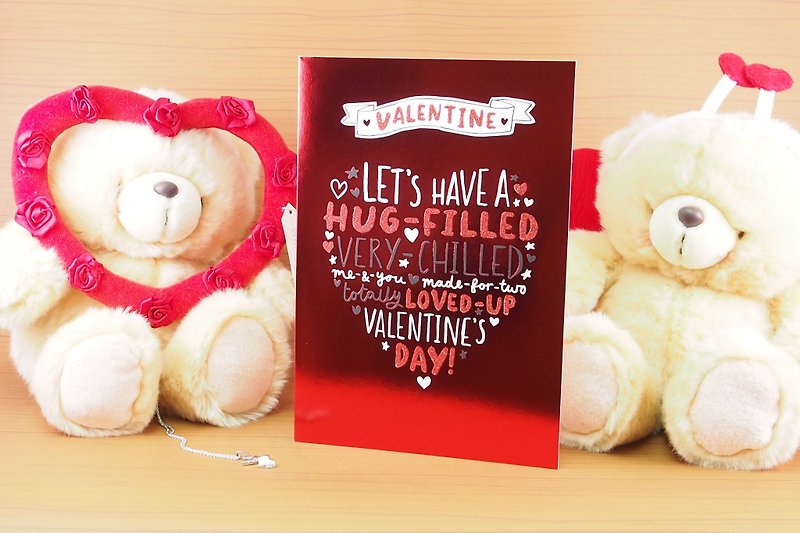 英国のバレンタインカードの愛の心愛|愛はバレンタイン❤温めましょう| - カード・はがき - 紙 レッド