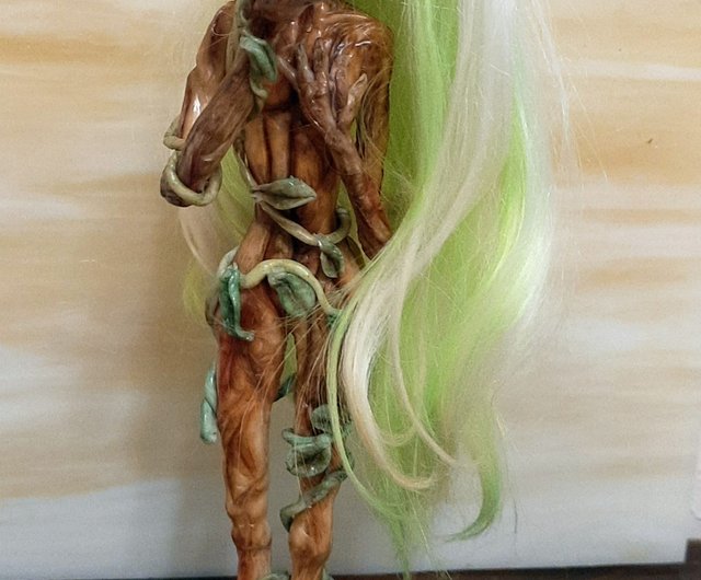 Elf art doll OOAK, ドライアド 妖精の彫刻, ファンタジー
