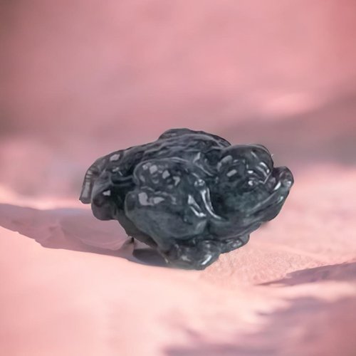 瓔珞珠寶盒 E.L.Jewelry Box 【招財神獸】烏雞翡翠三腳蟾蜍擺飾 | 天然緬甸玉翡翠A貨 | 送禮