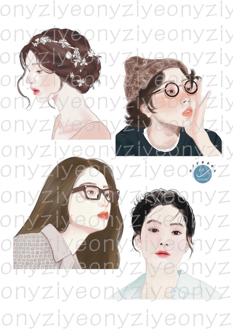 ziyeony drawing stickers vol.1 - สติกเกอร์ - กระดาษ 