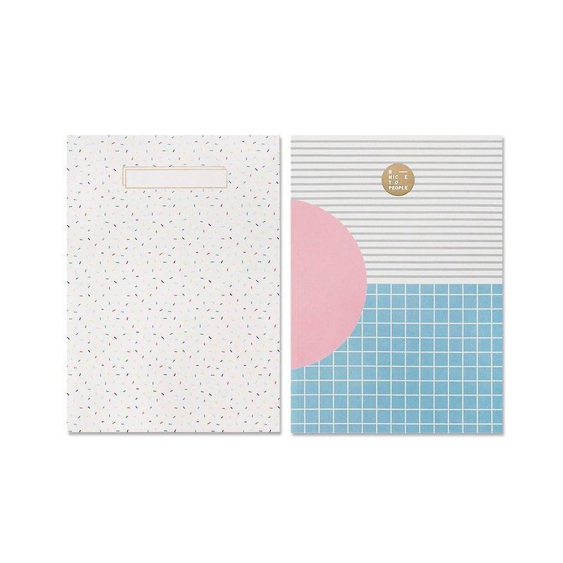 BNTP PUR upside down flip double cover notebook A5 - colorful white, BNP81666 - Notebooks & Journals - Paper Multicolor