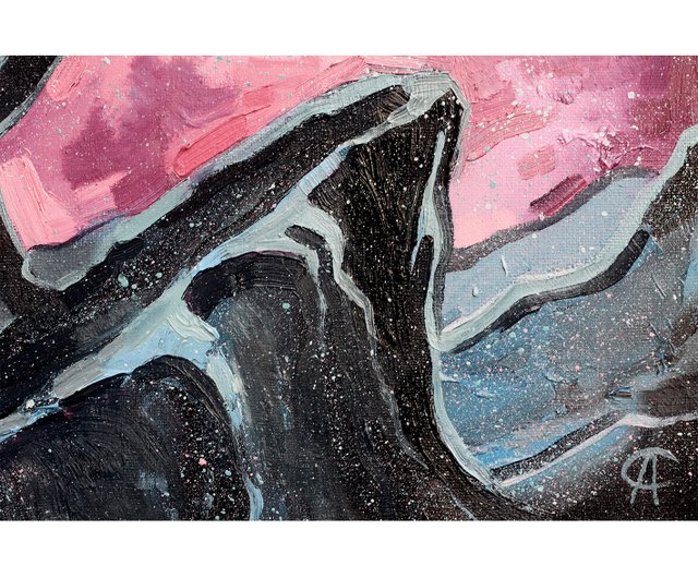 馬の絵 ユニコーン 原画 ペガサス アートワーク ファンタジー ウォール