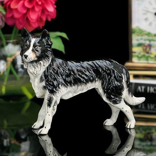擎上閣裝飾藝術 Royal Doulton世界名犬邊境牧羊犬Border Collie手繪陶瓷狗工藝品