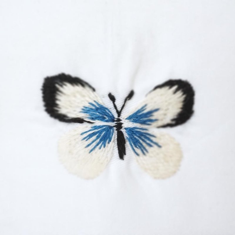 High-grade hand-embroidered fragrance bag-glazed blue butterfly (free cotton pillow bag) - Fragrances - Cotton & Hemp 