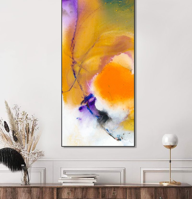 【Limited Edition】Artist Abstract Paintings, Canvas Giclee Prints - Posters - Other Materials Orange