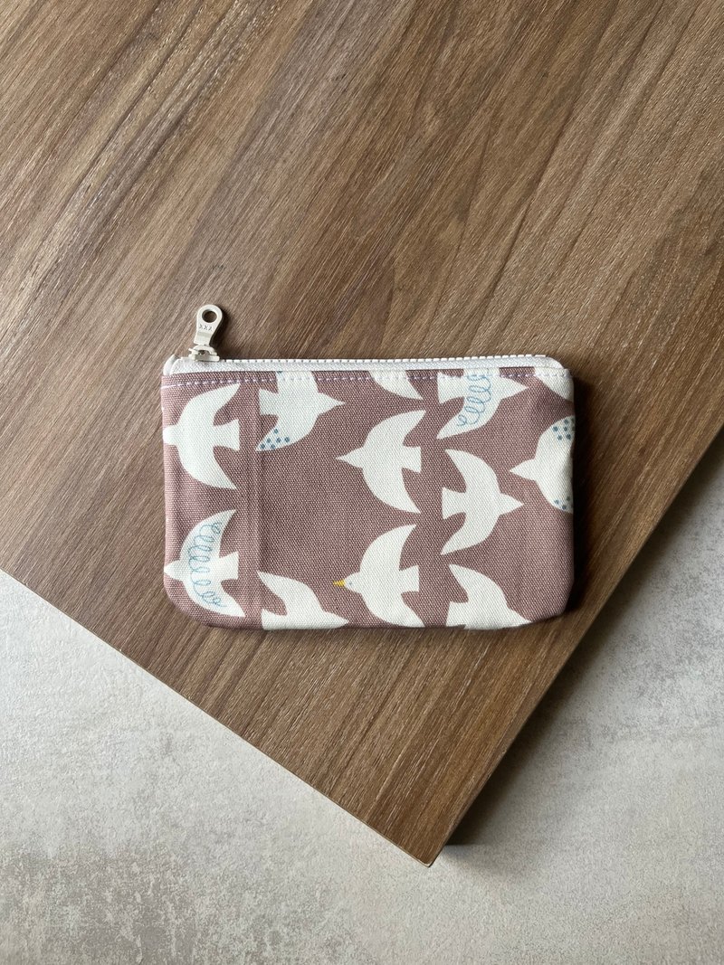 Coin purse丨flying bird - Coin Purses - Cotton & Hemp 