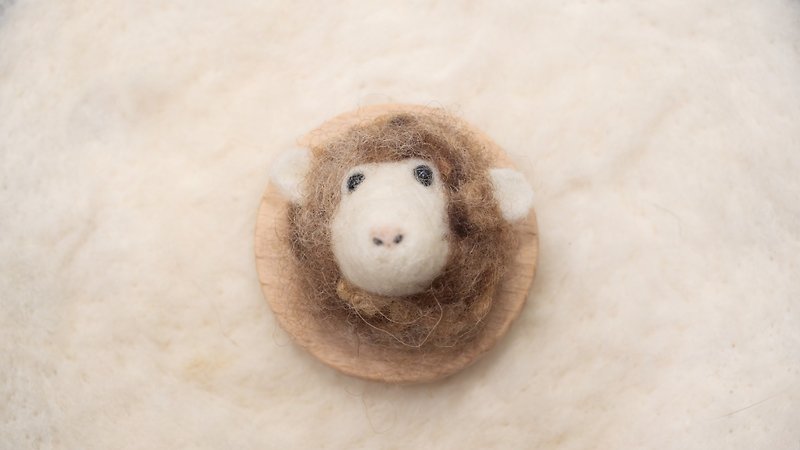 羊のマグネット/ピンはカスタマイズ可能 - バッジ・ピンズ - ウール 