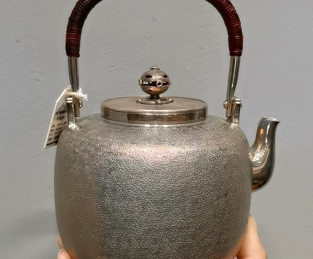 尚幀品紫皮提梁形銀壺純銀湯沸銀壺純銀9999 銀壺燒水煮茶尚幀品