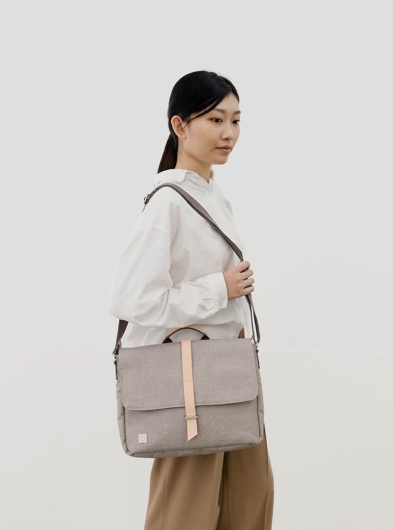 NETTA Postman Crossbody Bag M (3 colors) - Messenger Bags & Sling Bags - Nylon Gray
