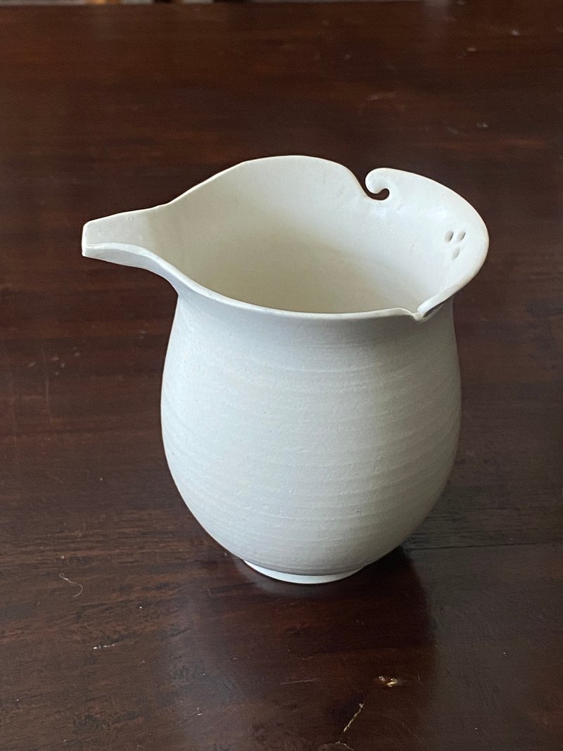 如意花邊茶海 - 茶壺/茶杯/茶具 - 陶 白色