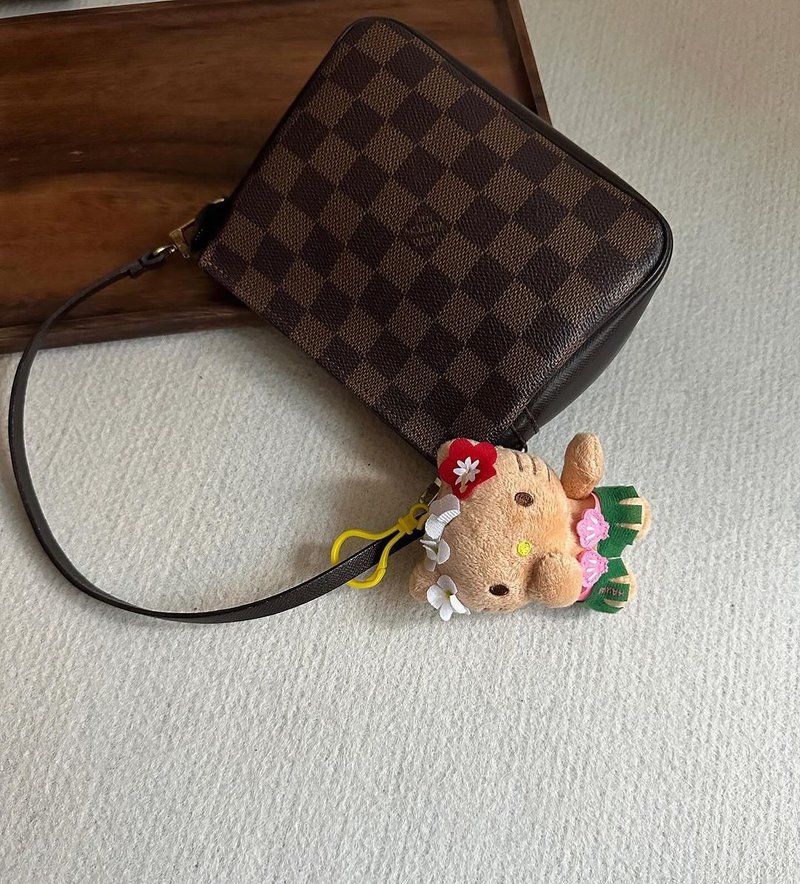 Second-hand bag LV Louis Vuitton LV checkerboard small square fat - กระเป๋าถือ - วัสดุอื่นๆ สีนำ้ตาล