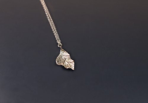 Maple jewelry design 植物系列-大葉子925銀項鍊
