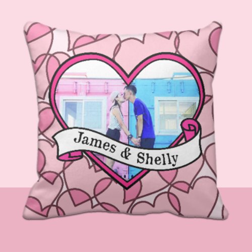 hkgiftforu 【母親節禮盒】母親節禮物-客製化抱枕-Pink Heart情侶抱枕-母親