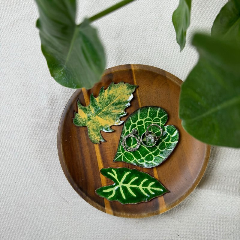 Leaf viewing dish - กล่องเก็บของ - ทองแดงทองเหลือง หลากหลายสี