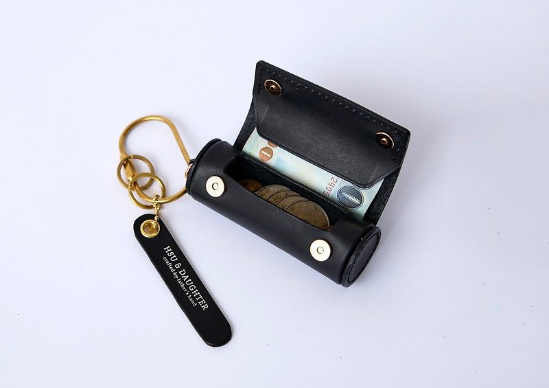 Roll coin purse | Leather customization | Custom typing | Wallet | Genuine leather | Gift - Coin Purses - Genuine Leather 