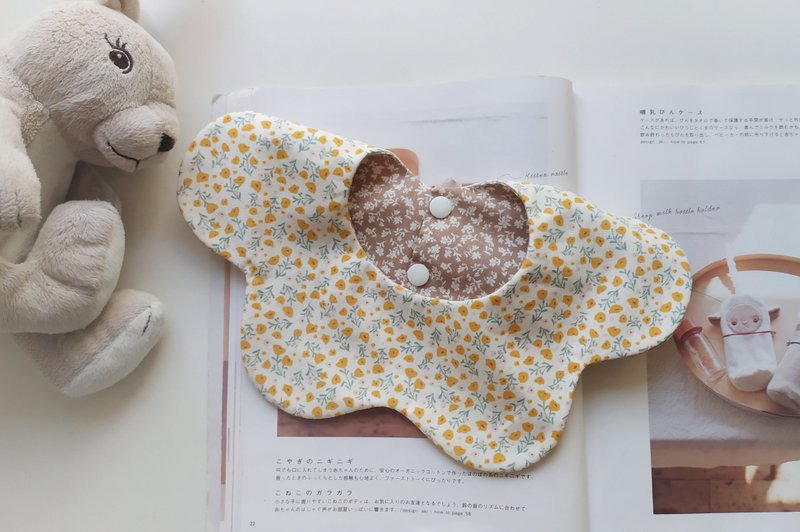 [Shipping within 5 days] Turn Flower Pocket Small Floral 360 Degree Petal Bib Baby Bib Mi - ของขวัญวันครบรอบ - ผ้าฝ้าย/ผ้าลินิน หลากหลายสี