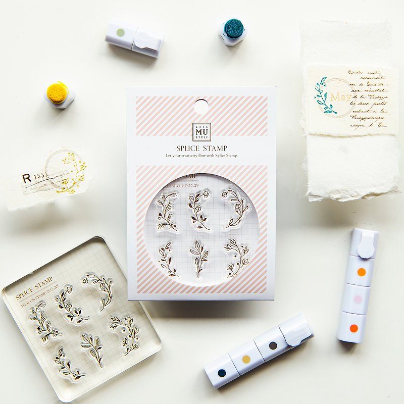 【My Icon Stamp】no29-Rampant Plants | Clear Stamp、Splice Stamp、Botanical Stamp - Stamps & Stamp Pads - Silicone Transparent