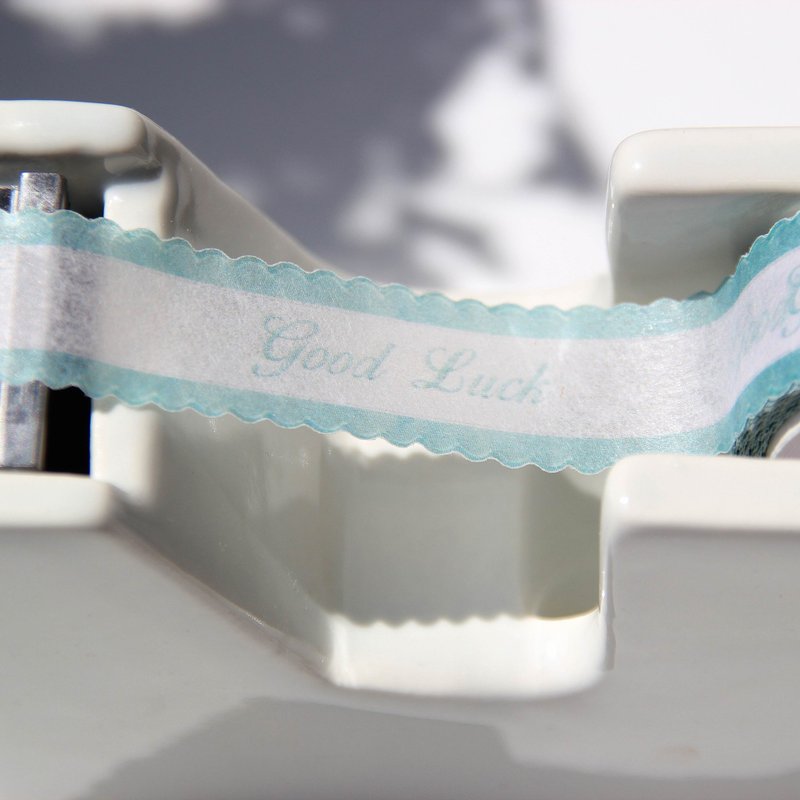 Good Luck Ribbon Die-cut Masking Tape - มาสกิ้งเทป - กระดาษ สีเขียว