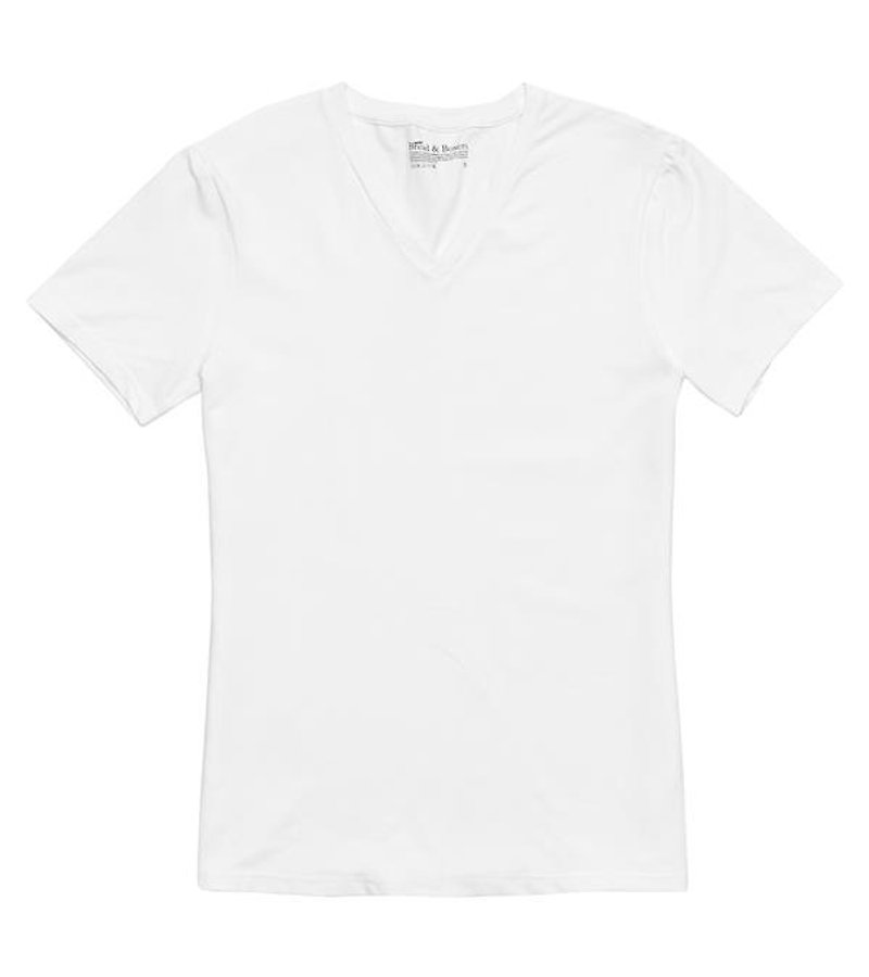 【厳選】パンとボクサー V-NecK 快適オーガニックコットン メンズ Vネック スウェーデンブランドホワイトT - Tシャツ メンズ - コットン・麻 