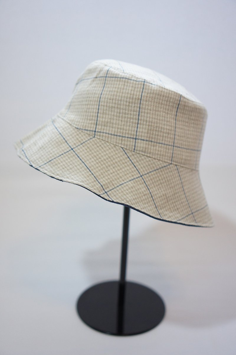 Off-white lines X blue cowboy hat handmade Limited - หมวก - กระดาษ สีนำ้ตาล