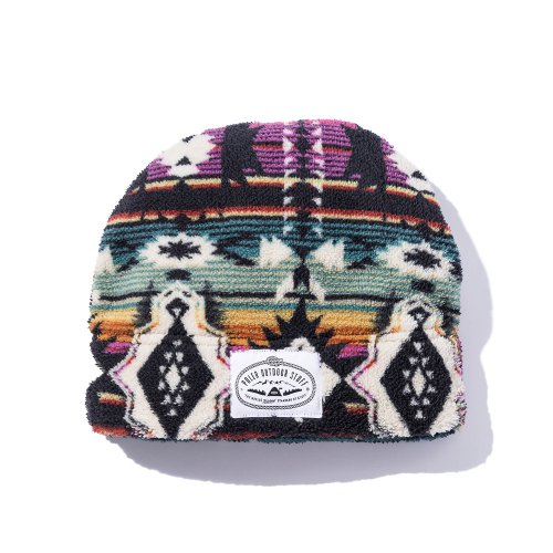 POLER 臺灣總代理 日本限定 POLER BOA FLEECE BEANIE 拚色絨毛帽 / 紫