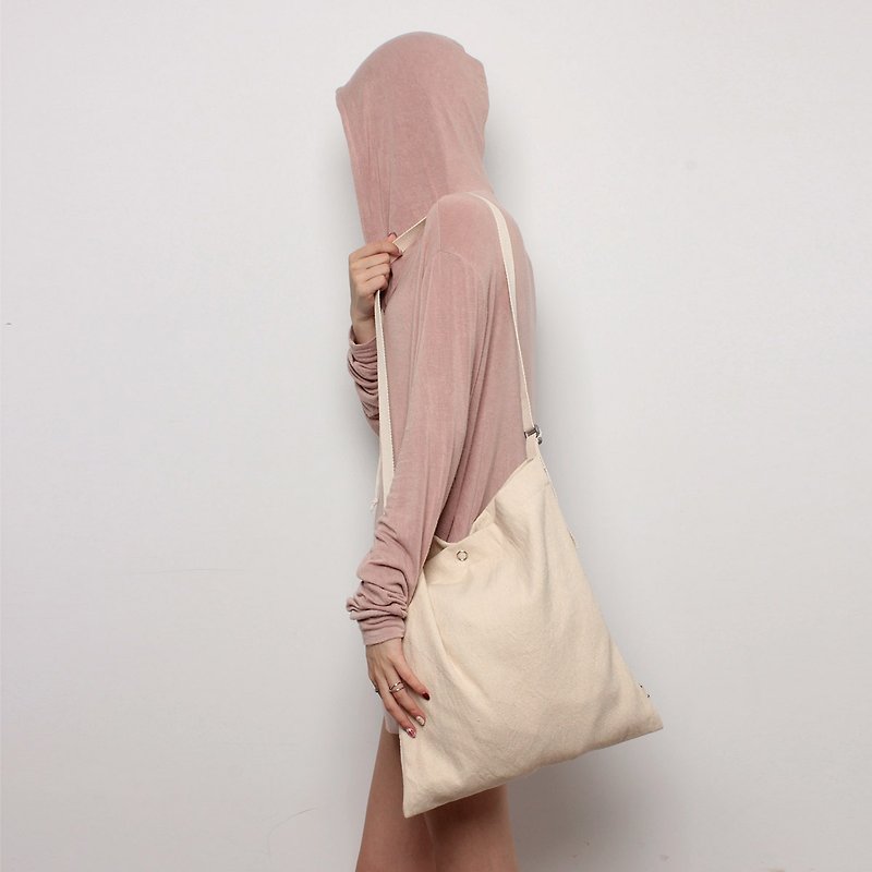 Canvas Bag Original Design - Messenger Bags & Sling Bags - Cotton & Hemp White