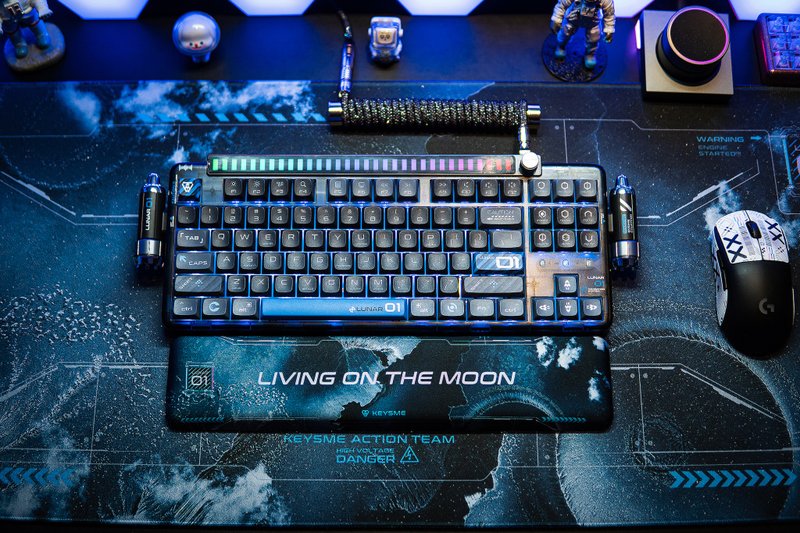 Lunar01 Spaceship Wireless Mechanical Keyboard windows | android | mac | linux - อุปกรณ์เสริมคอมพิวเตอร์ - วัสดุอื่นๆ สีดำ