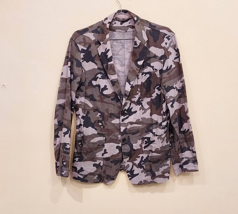日本精品品牌 Sophnet 迷彩老西裝  絕版老品 品相完整乾淨 - 男西裝外套 - 棉．麻 