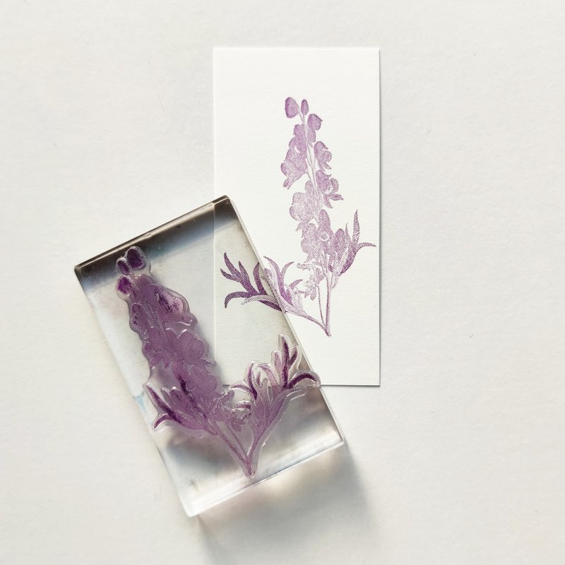 Biology Stamp Aconitum - ตราปั๊ม/สแตมป์/หมึก - เรซิน สีใส