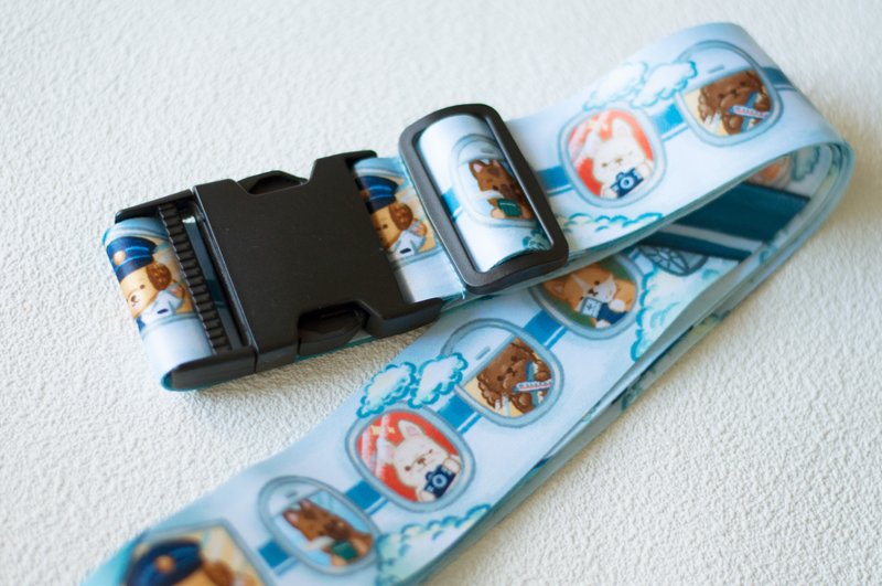 Original Design Dog Airline Luggage Strap - กระเป๋าเดินทาง/ผ้าคลุม - เส้นใยสังเคราะห์ สีน้ำเงิน