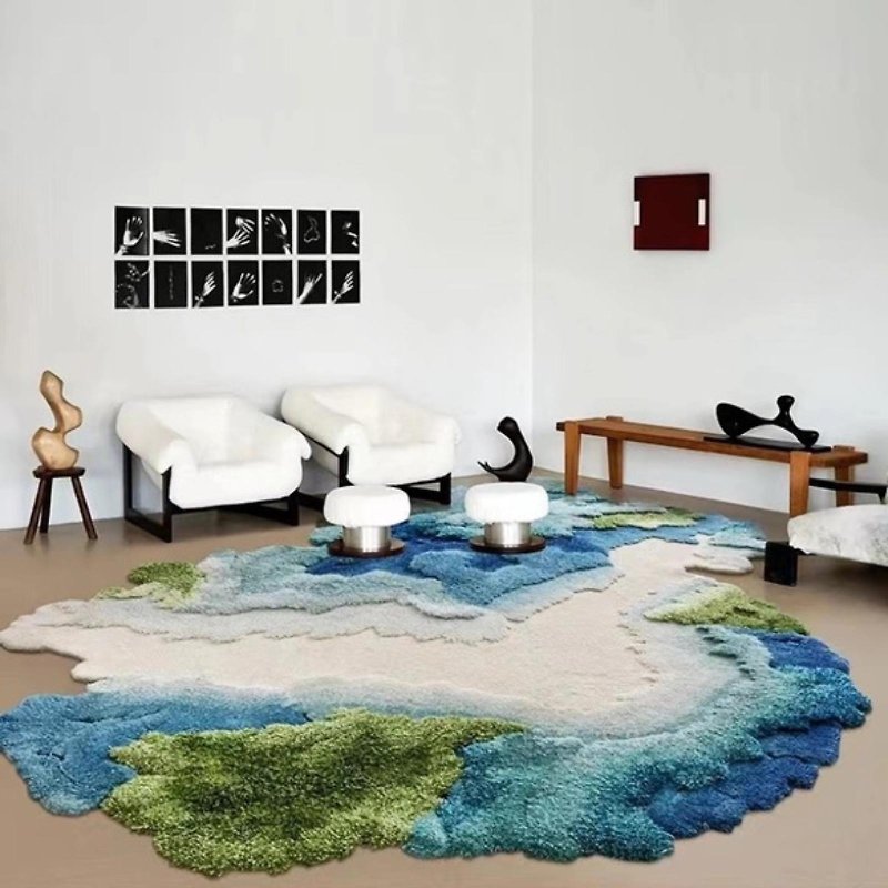 Handmade New Zealand wool Carpet, landscape , Rugs for Living Room Bedroom - Rugs & Floor Mats - Wool 