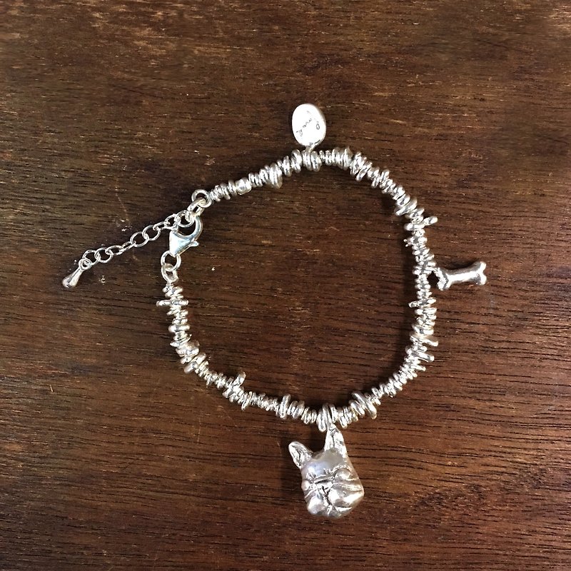 emmaAparty sterling silver bracelet-light bean bone bracelet (three-dimensional work) - Bracelets - Sterling Silver 