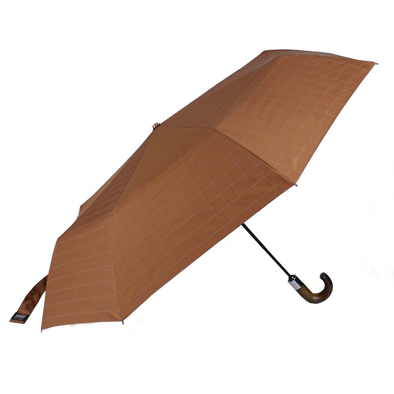 3M反光紗 英倫木質自動開收摺疊傘 - 亞瑟 Arthur - 其他 - 防水材質 咖啡色