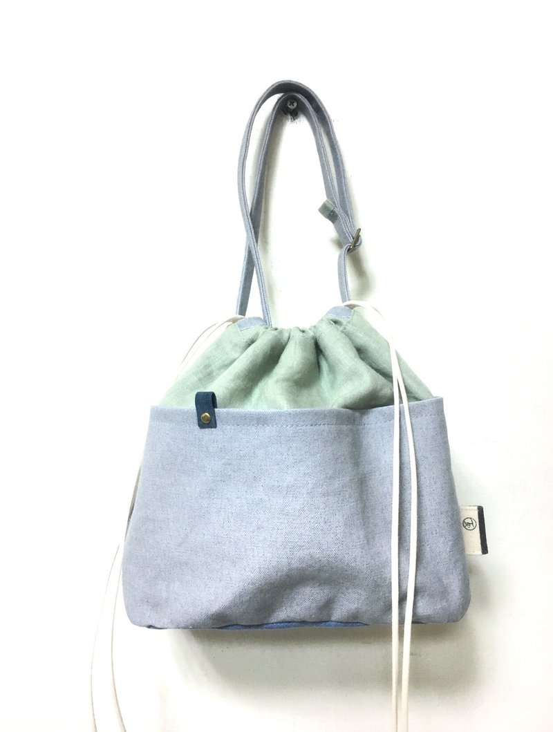 | Three-way drawstring bag | Thick pound washed canvas | - Messenger Bags & Sling Bags - Cotton & Hemp Multicolor