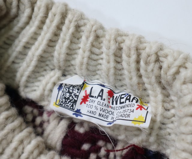 90s LA Wear エクアドル製手織りウールセーター - ショップ fujibird