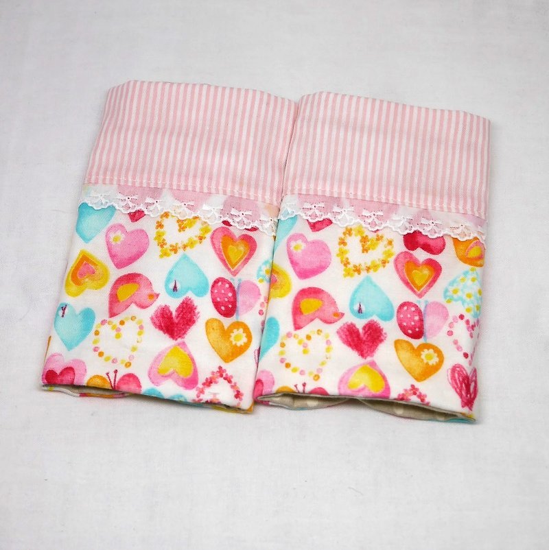 Japanese Handmade 8-layer-gauze droop sucking pads - 嬰兒手鍊/飾品 - 棉．麻 粉紅色