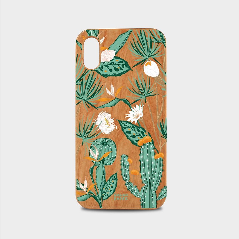 Cactus | Natural Wood | Soft Shell | Mobile Shell - Phone Cases - Plastic 