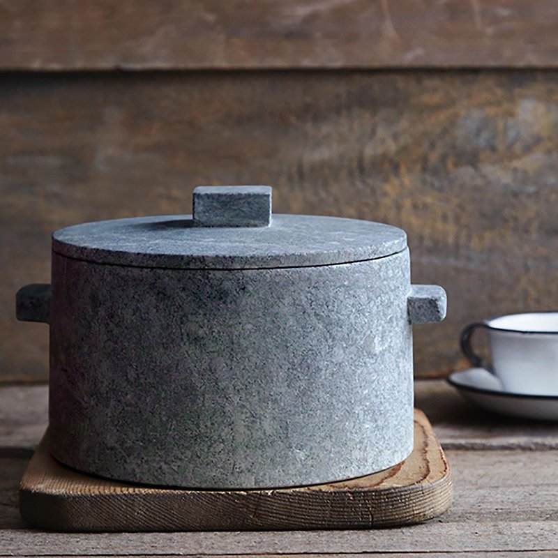 Soap Stone pot Medog Medog in Tibet Xin help rural stone design great rivers and mountains - Cookware - Stone Gray
