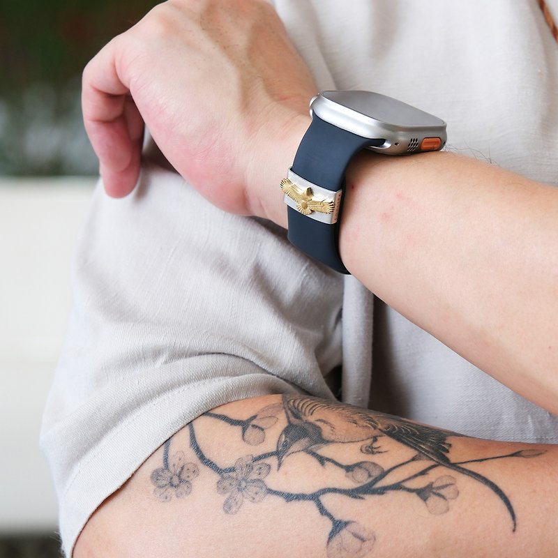 【ファッションブティック】SOULITE Apple Watch ストラップ クリップ イーグル ゴールド クリップ - 腕時計ベルト - ステンレススチール 