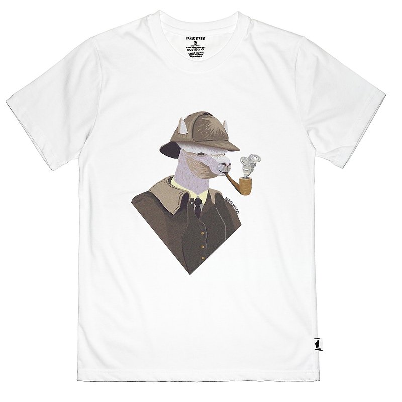 British Fashion Brand -Baker Street- Sherlock Holpacar Printed T-shirt - Men's T-Shirts & Tops - Cotton & Hemp 