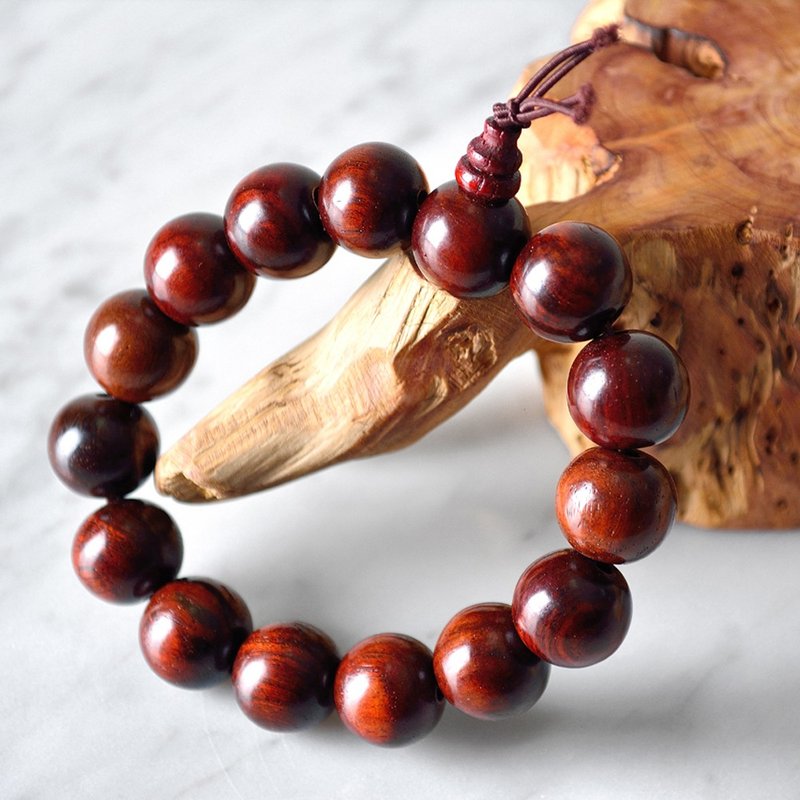 Rosewood Rosary Beads (Large)-Free Vietnam Cypress Rosary (Small) - Bracelets - Wood Red